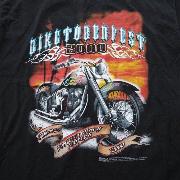 BIKETOBERFEST Vintage 2000 Y2K Daytona Beach, FL Motorcycle T-Shirt Men's XXL - Picture 3 of 10